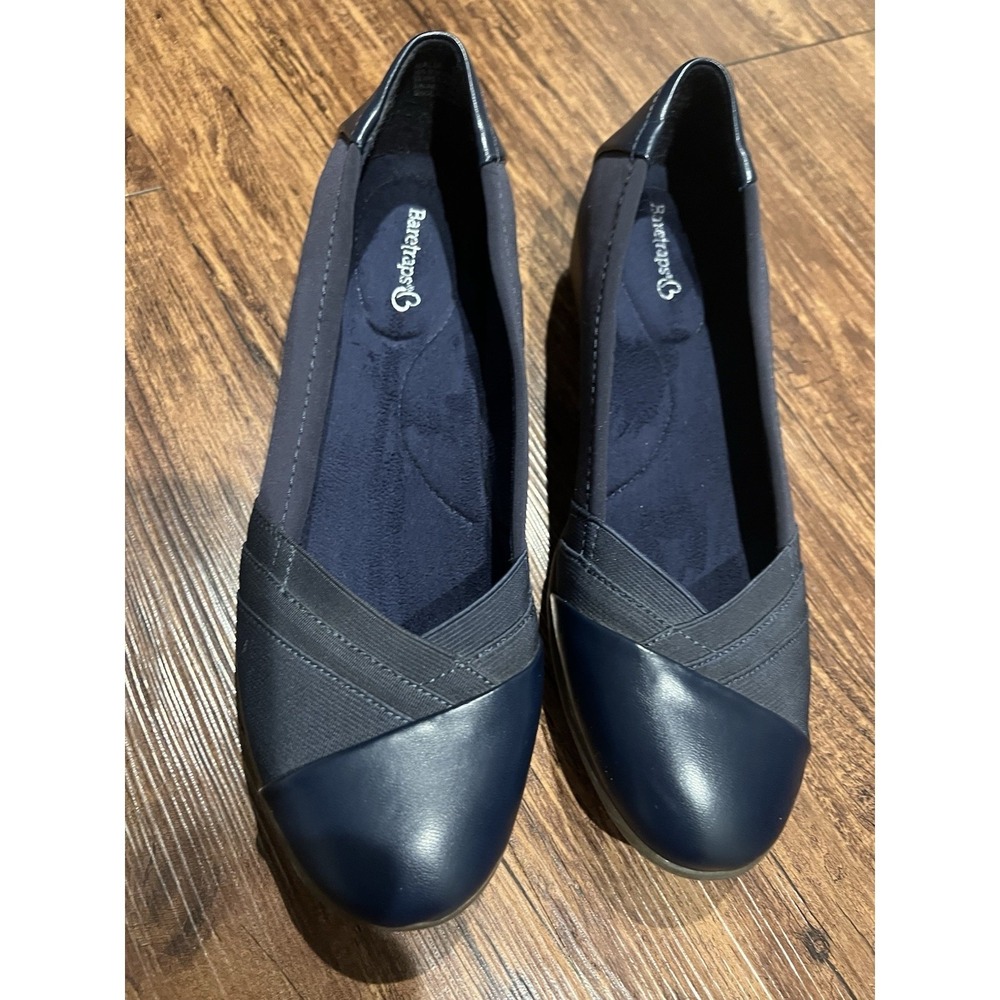 BareTraps Malia Women's Slip On Wedge Shoes Size 10 M EUC Dark Blue